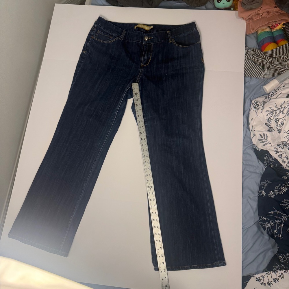 Seven7 Luxe Women Dark Wash Bootcut Jeans Plus Size 20 Indigo Stretch Denim